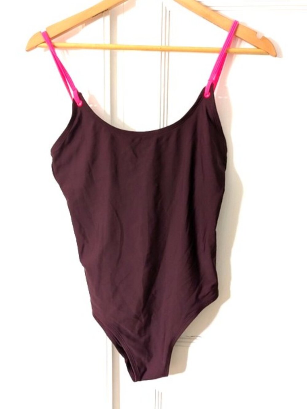 aerie‎ Plum One-Piece with Bright Pink Trim Size M